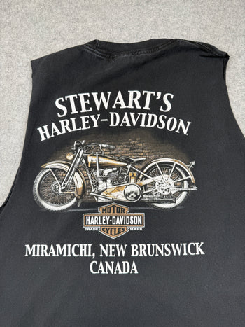 Vintage Harley Davidson Eagle Sleeveless Tee Black