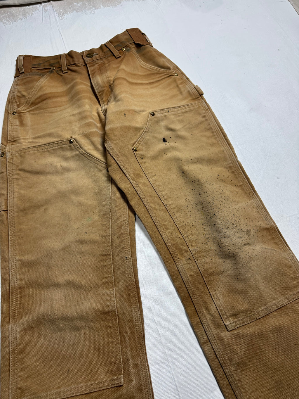 Carhartt Paint Splatter Double Knee Pants Khaki