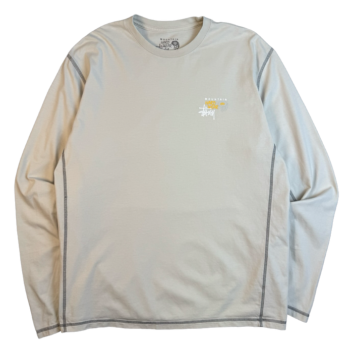 Stussy Mountain Hard Wear L/S Tee Cream (USED) | Vitnage Clothing Store Canada