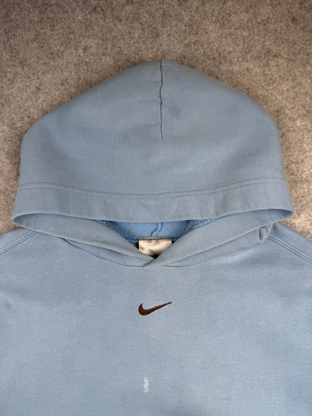 2000s Nike Centre Swoosh Hoodie Light Blue