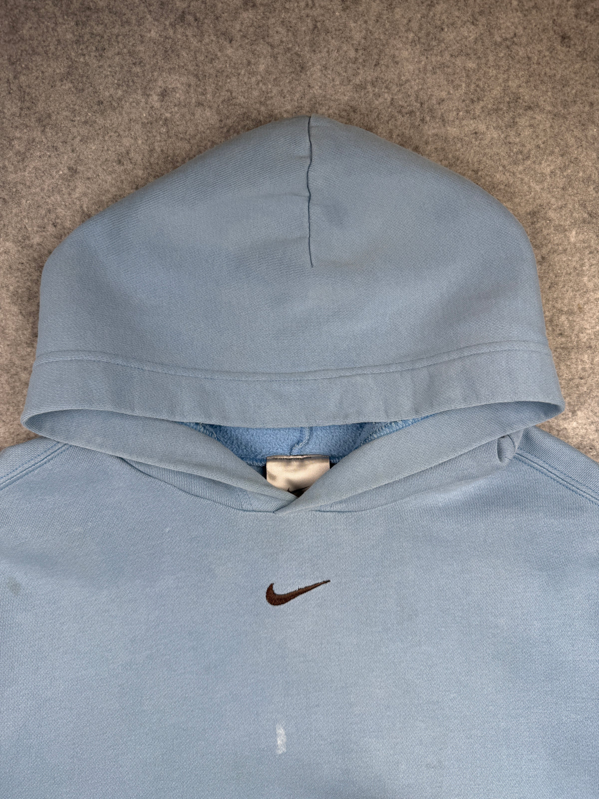 2000s Nike Centre Swoosh Hoodie Light Blue