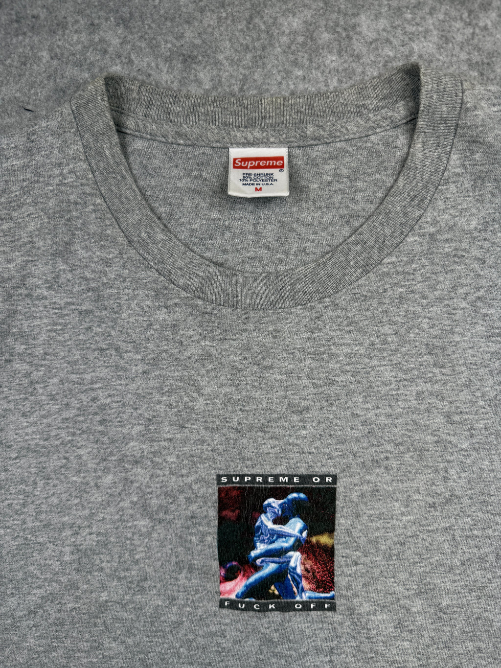 Supreme Cyber Tee Heather Grey SS17 (USED)