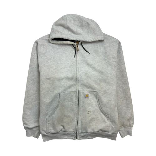 (XXL) Vintage Carhartt Zip-Up Hoodie Light Grey | Vintage Clothing Store Canada