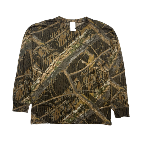 Vintage 90s Mossy Oak Long Sleeve Tee Camo | Vintage Clothing Store Canada