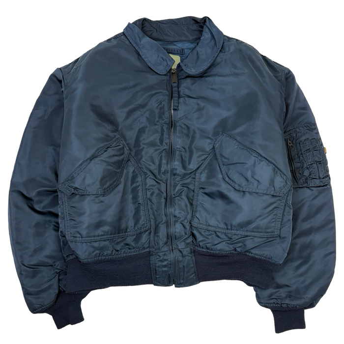 Vintage Alpha Industries Bomber Jacket Blue | Vitnage Clothing Store Canada