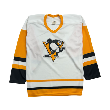 (L) Vintage NHL Pittsburgh Penguins Hockey Jersey White