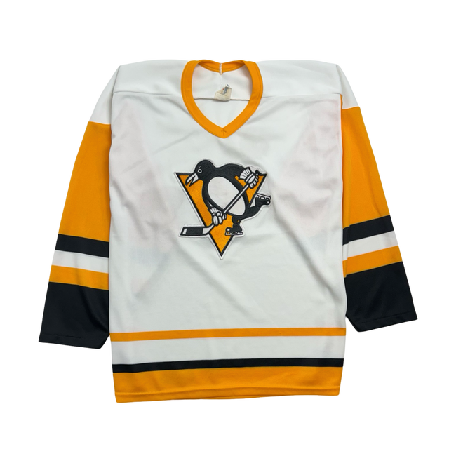 (L) Vintage NHL Pittsburgh Penguins Hockey Jersey White