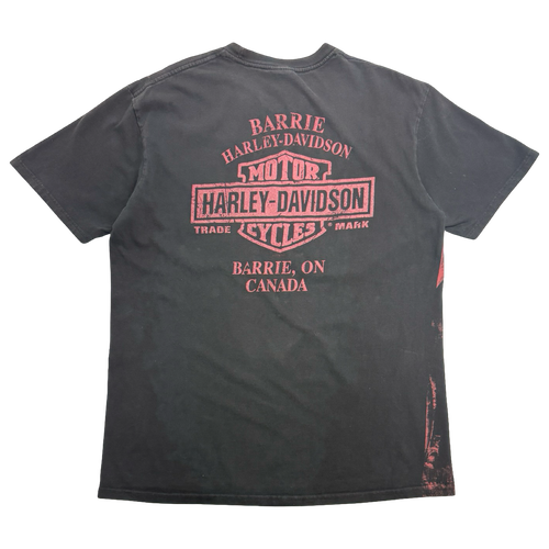 Y2K Harley Davidson Barrie Ontario Tee Black | Vintage Clothing Store Canada