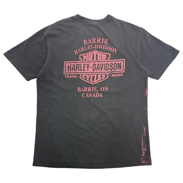Y2K Harley Davidson Barrie Ontario Tee Black | Vitnage Clothing Store Canada
