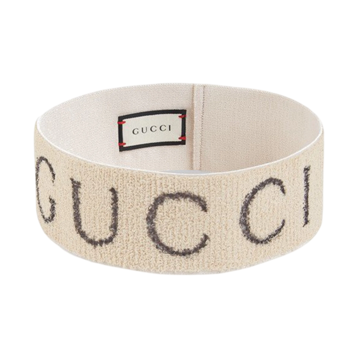 Gucci Logo Headband White (USED) | Vitnage Clothing Store Canada