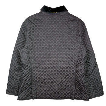 Women’s Vintage Burberry Quilted Suede Collar Jacket Black (USED)