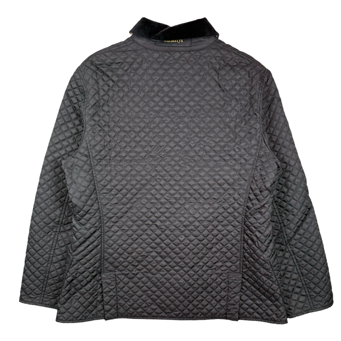Women’s Vintage Burberry Quilted Suede Collar Jacket Black (USED) | Vitnage Clothing Store Canada