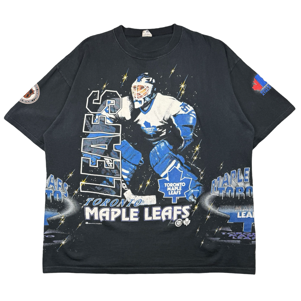 Vintage Toronto Maple Leafs Goalie AOP Tee Black