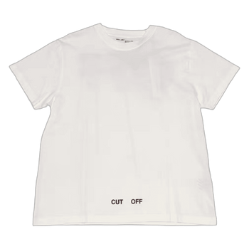 Off-White Cut Off Silver Tee White