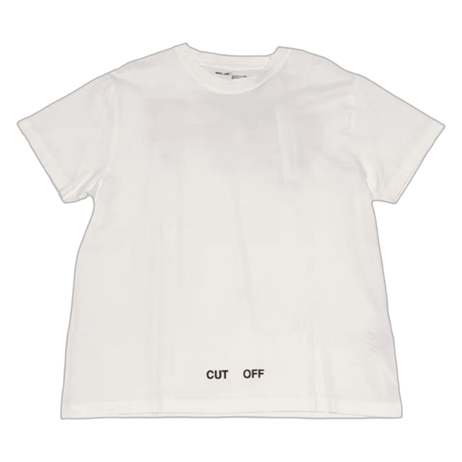 Off-White Cut Off Silver Tee White