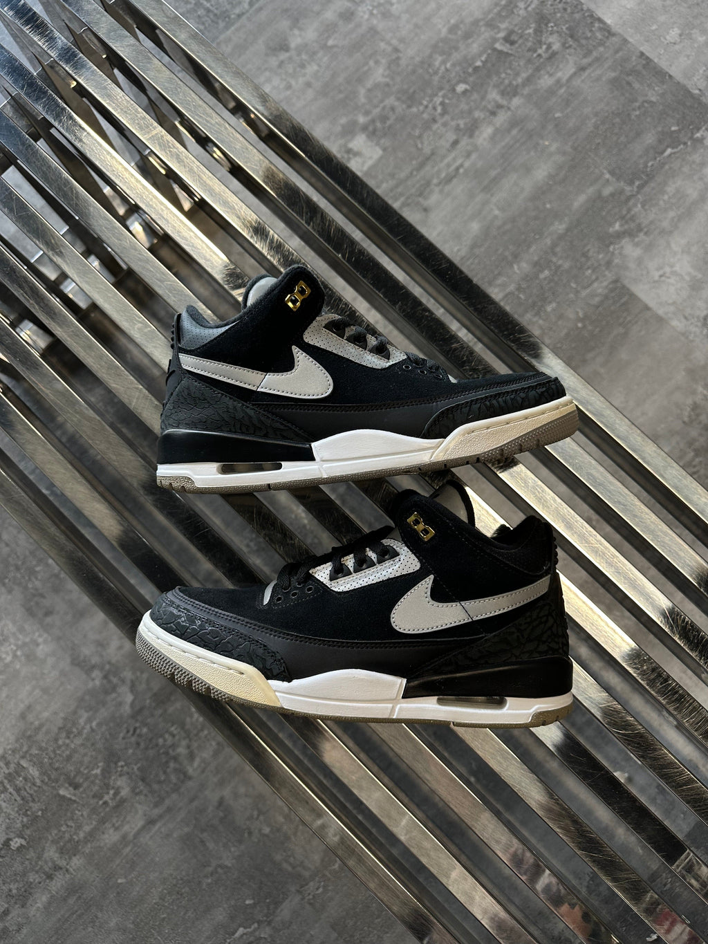 Air Jordan 3 Retro Tinker Black Cement Gold (USED)
