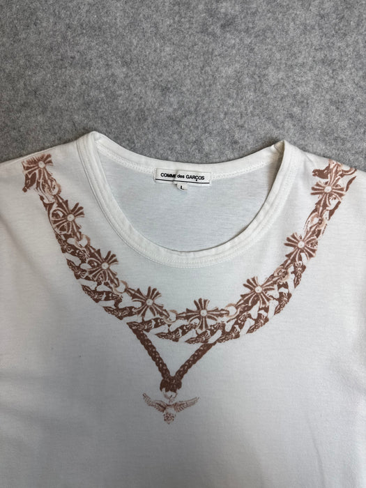Chrome Hearts x Comme Des Garcons Necklace Tee White | Vitnage Clothing Store Canada