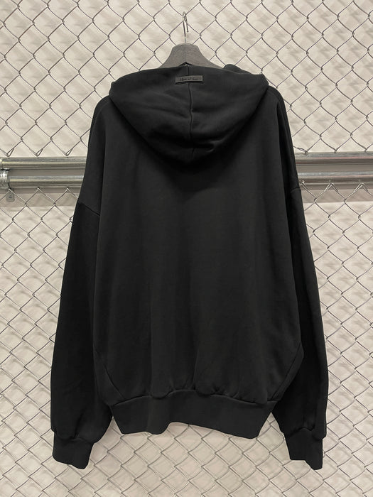 Fear of God Essentials Arch Logo Hoodie Jet Black (USED) | Vitnage Clothing Store Canada