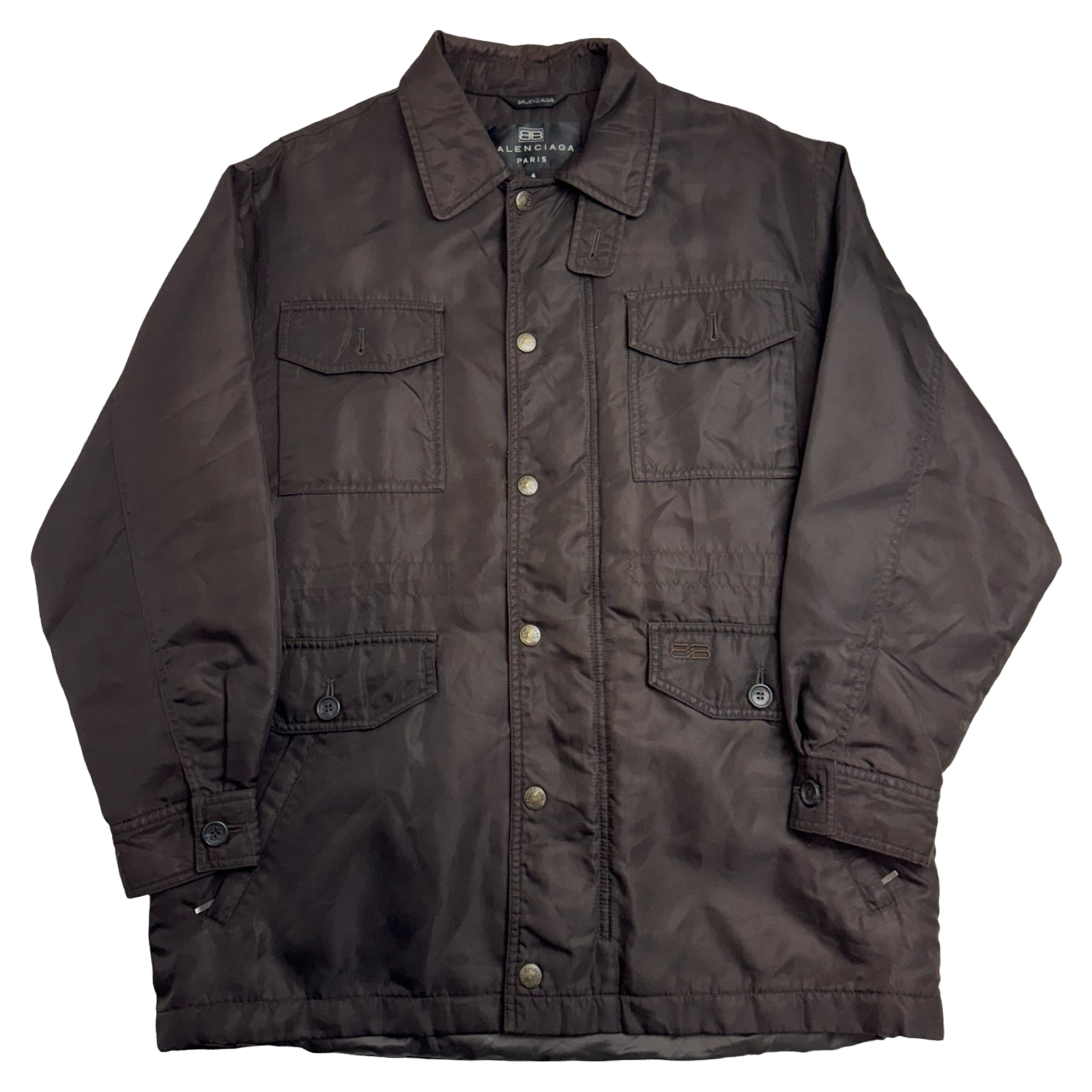 Vintage Balenciaga Paris Nylon Chore Jacket Brown