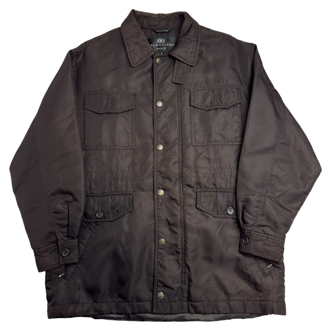 Vintage Balenciaga Paris Nylon Chore Jacket Brown