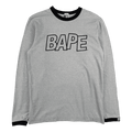 BAPE Logo L/S Tee Grey