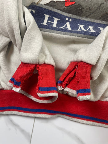 Vintage 1980s Adidas Mt. Hämnesnärd Patrol Sweatshirt White