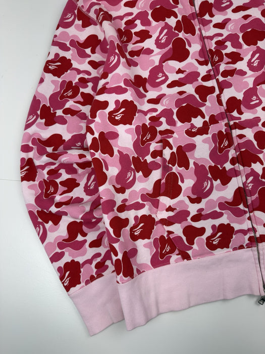BAPE Big ABC Camo Shark Full Zip Hoodie Pink (USED) | Vitnage Clothing Store Canada