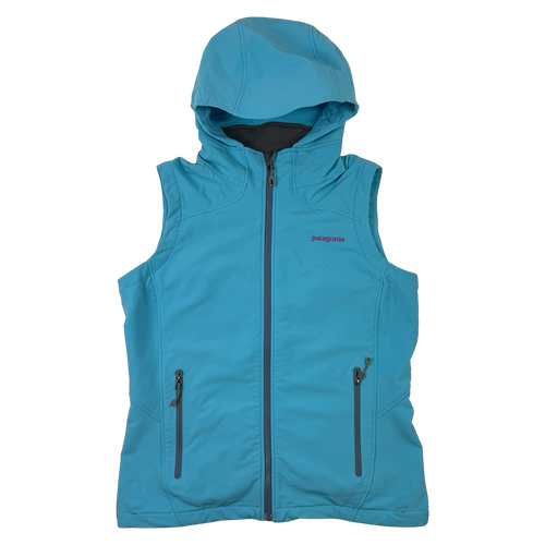 Women's Patagonia Guide Softshell Vest Aqua Blue | Vintage Clothing Store Canada