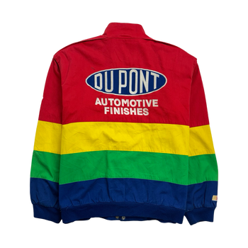 (M) Vintage Dupont Zip-Up Racing Jacket Multi