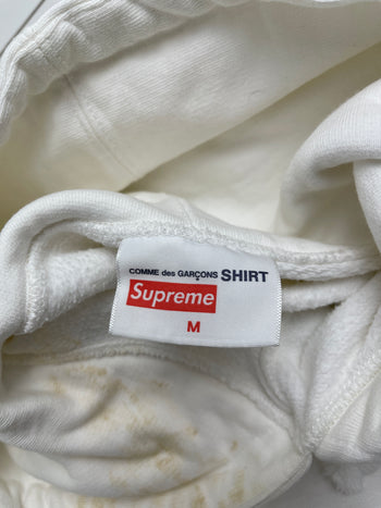 Supreme x Comme des Garcons SHIRT Split Box Logo Hoodie White (USED)