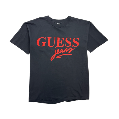 Vintage 90s Guess Jeans Tee Black | Vintage Clothing Store Canada