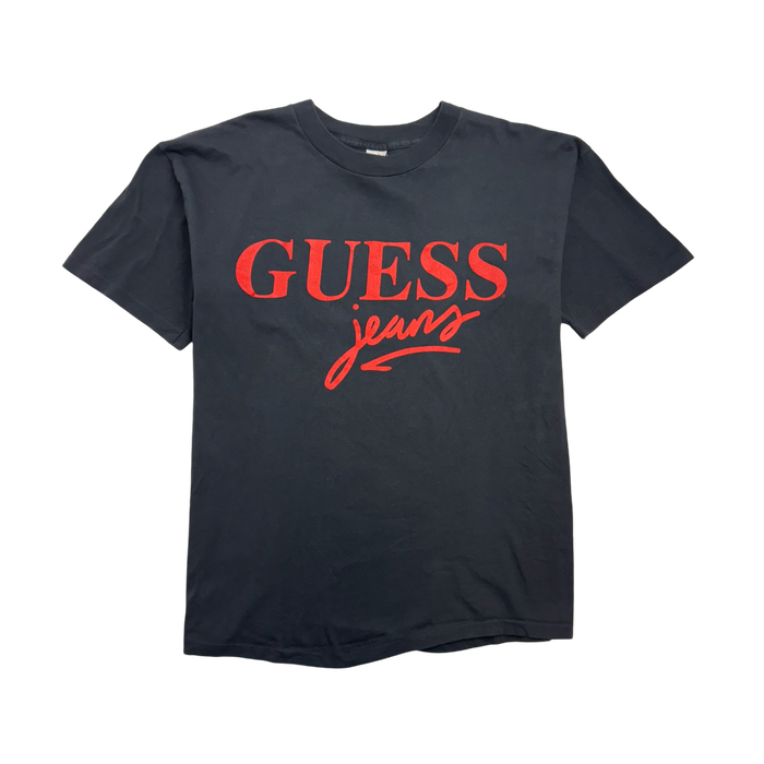 Vintage 90s Guess Jeans Tee Black | Vitnage Clothing Store Canada