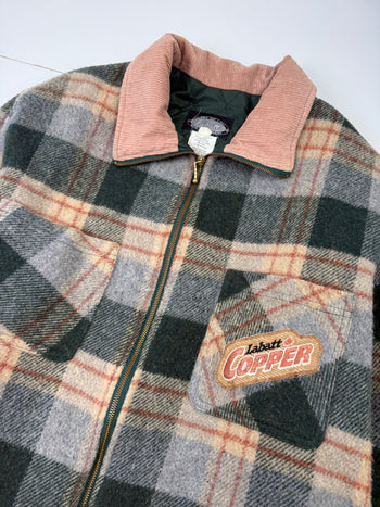 Vintage Labatt Copper Quilted Insulated Flannel