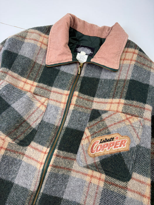 Vintage Labatt Copper Quilted Insulated Flannel | Vitnage Clothing Store Canada