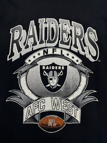 (S) Vintage 90s Los Angeles Raiders Tee Black