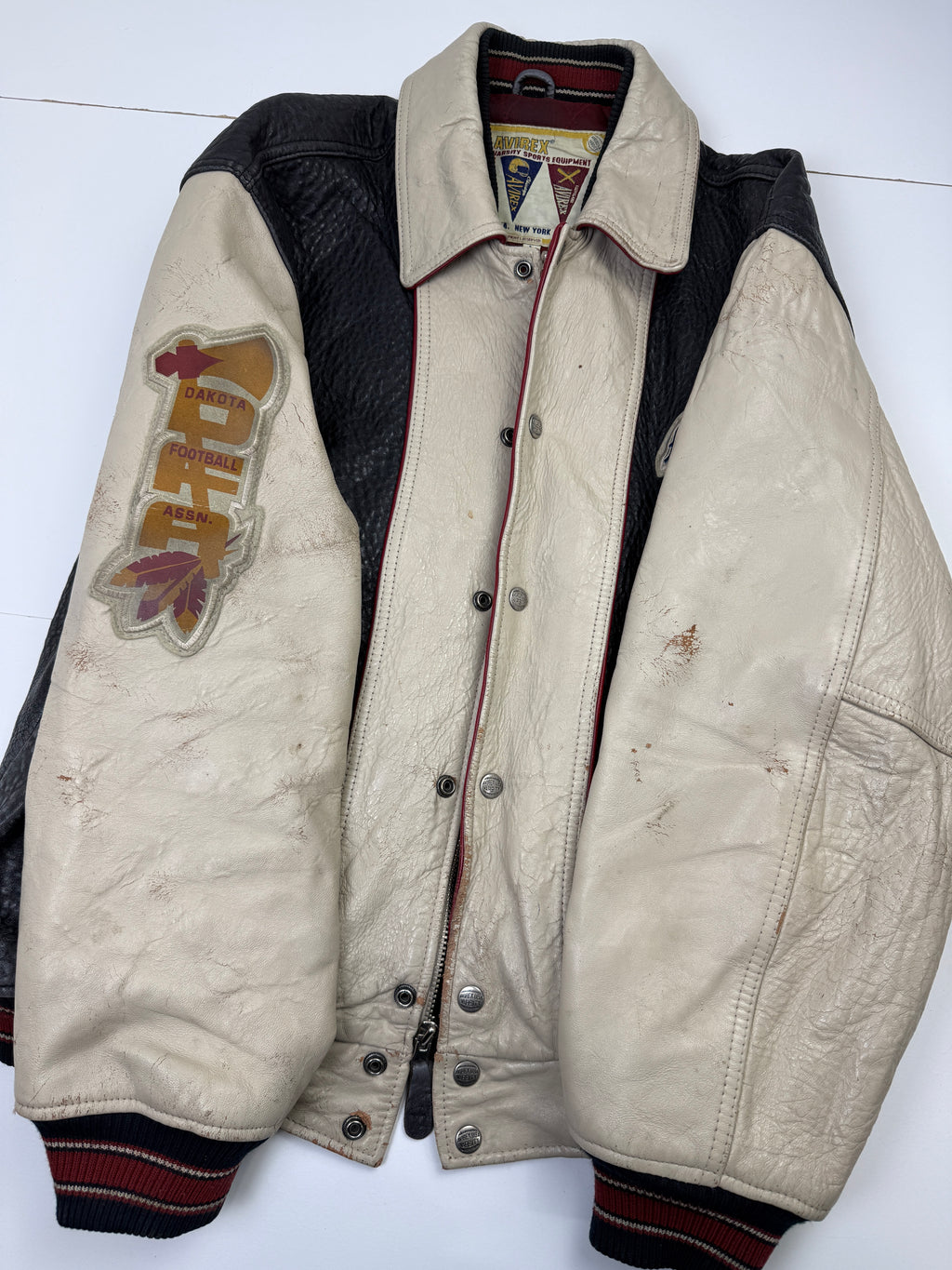 Vintage Avirex Sioux Varsity Leather Jacket