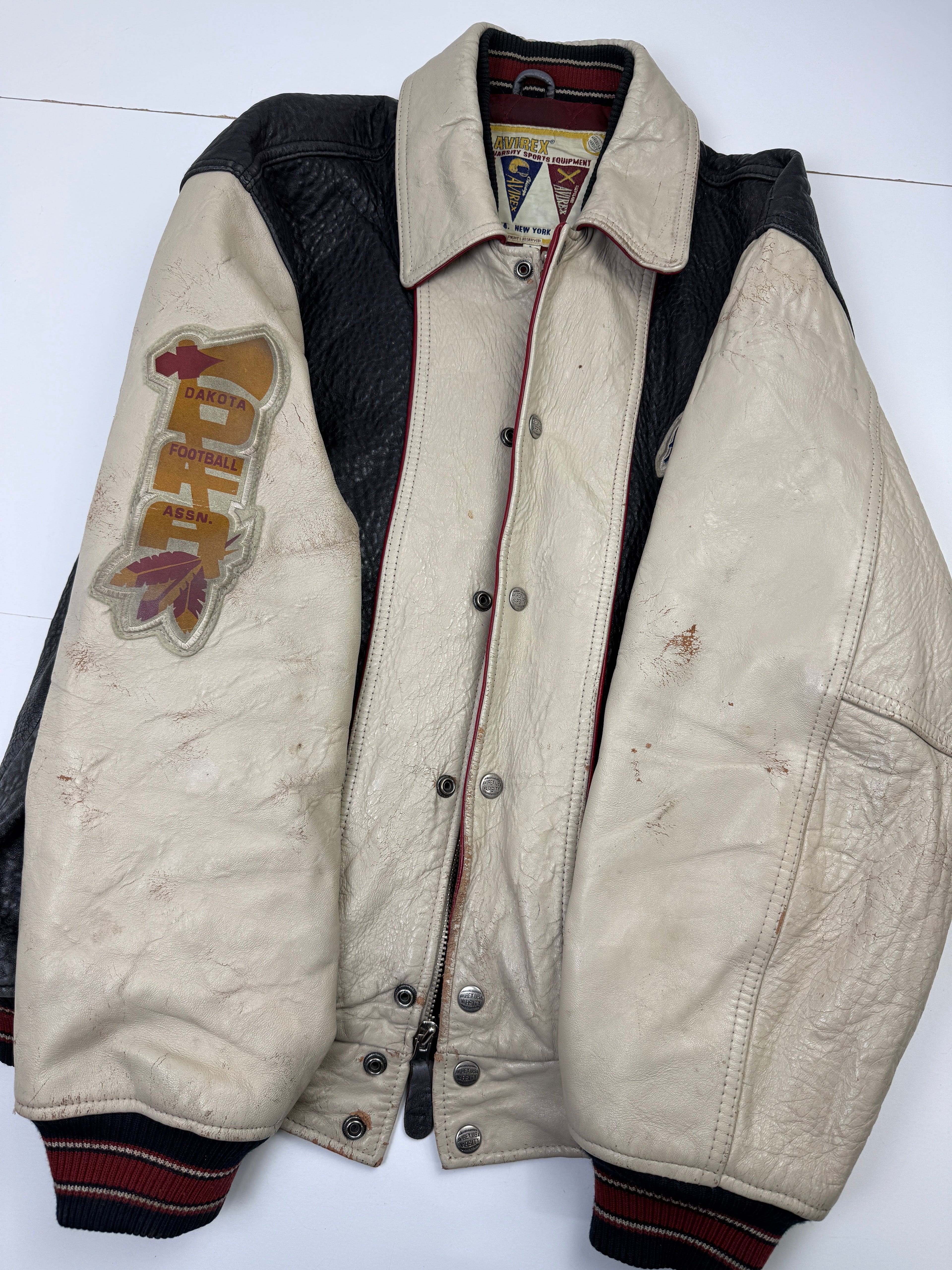 Vintage Avirex Sioux Varsity Leather Jacket