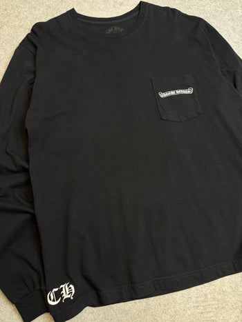 Chrome Hearts Floral Cross Staff L/S Tee Black