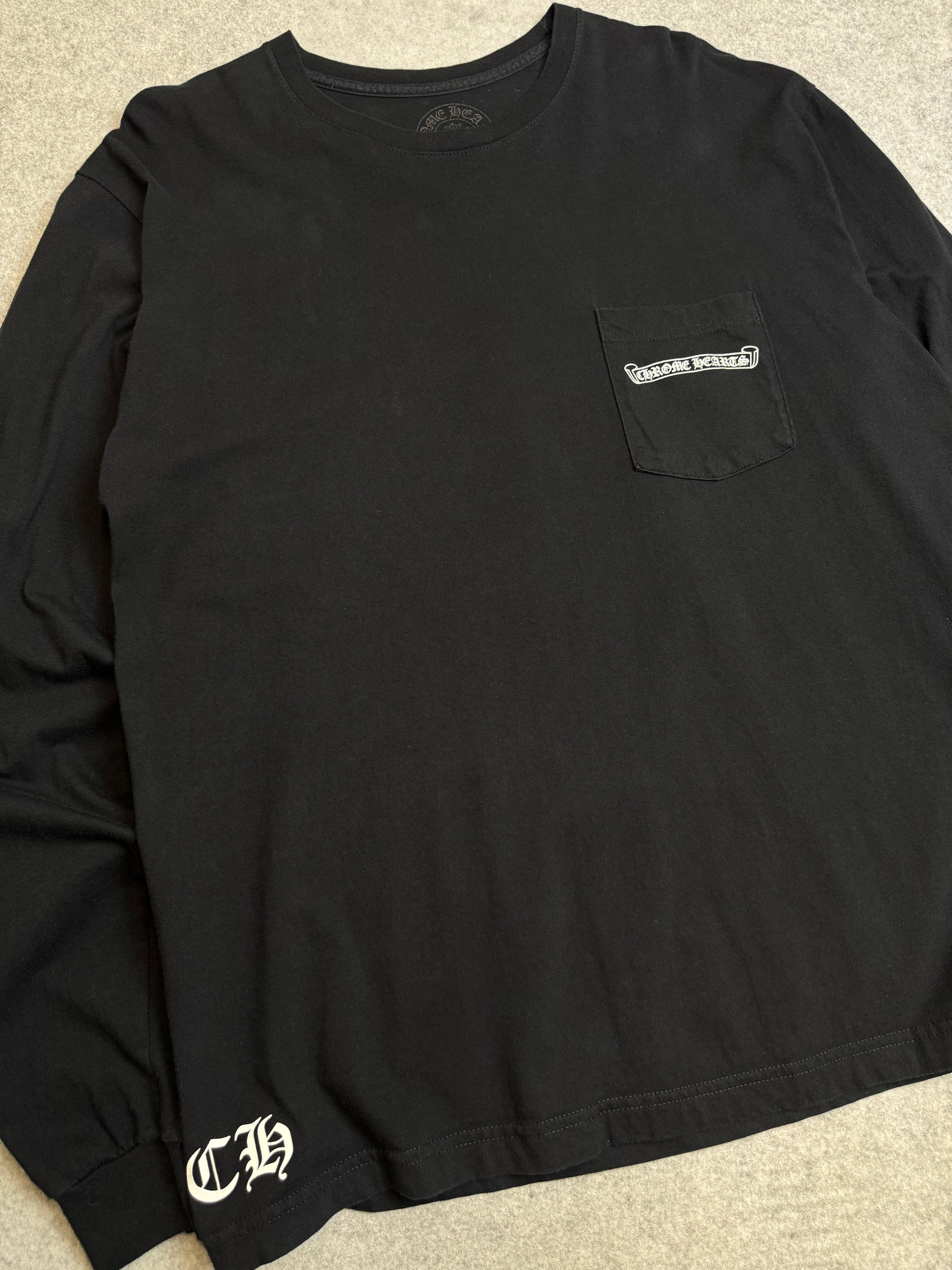 Chrome Hearts Floral Cross Staff L/S Tee Black