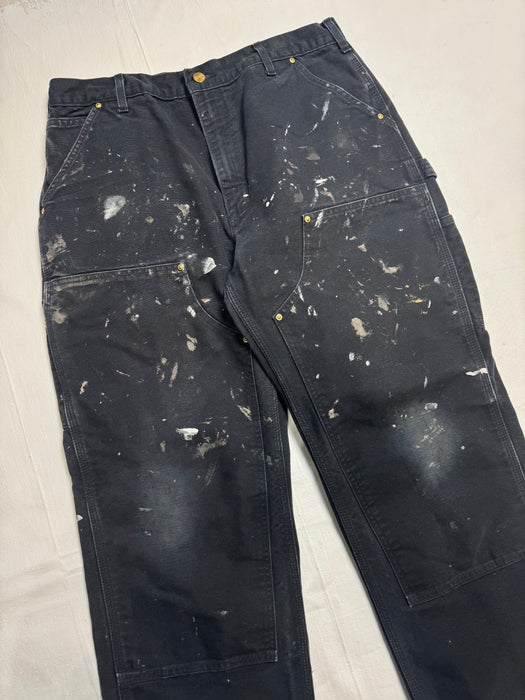 Carhartt Paint Splatter Double Knee Pants Black | Vitnage Clothing Store Canada