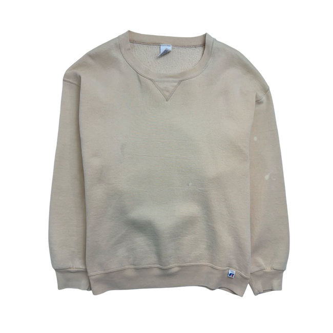 (L) Vintage Russel Athletics Blank Sweatshirt cream