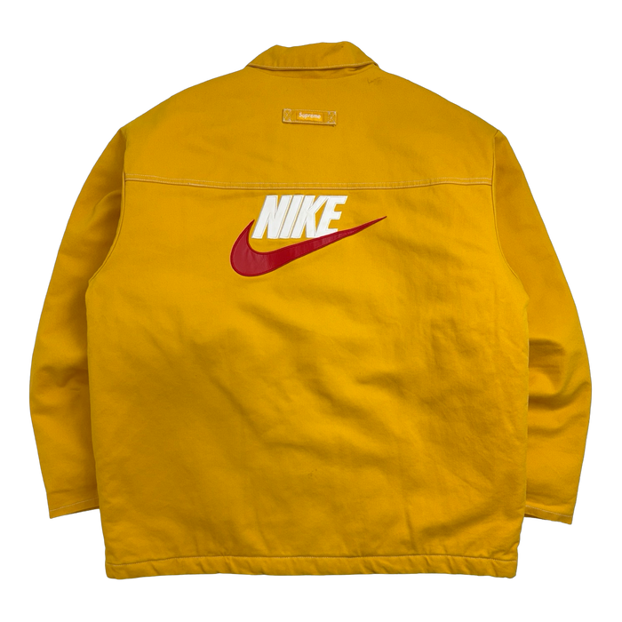 Supreme Nike Double Zip Quilted Work Jacket Mustard Yellow (USED) | Vitnage Clothing Store Canada
