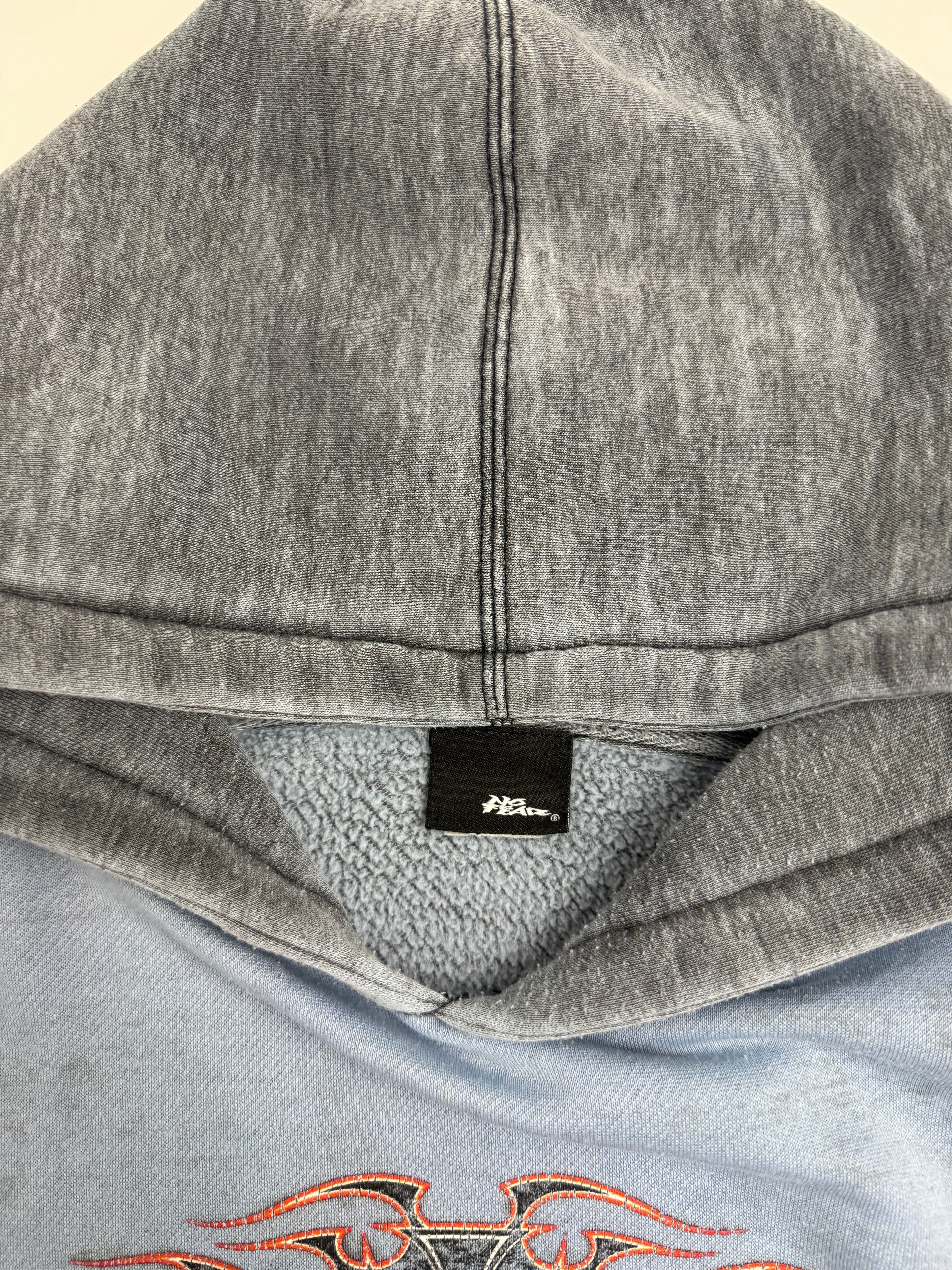 Vintage 2000s No Fear Hoodie Faded Blue