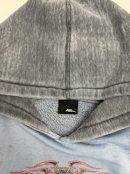 Vintage 2000s No Fear Hoodie Faded Blue | Vitnage Clothing Store Canada