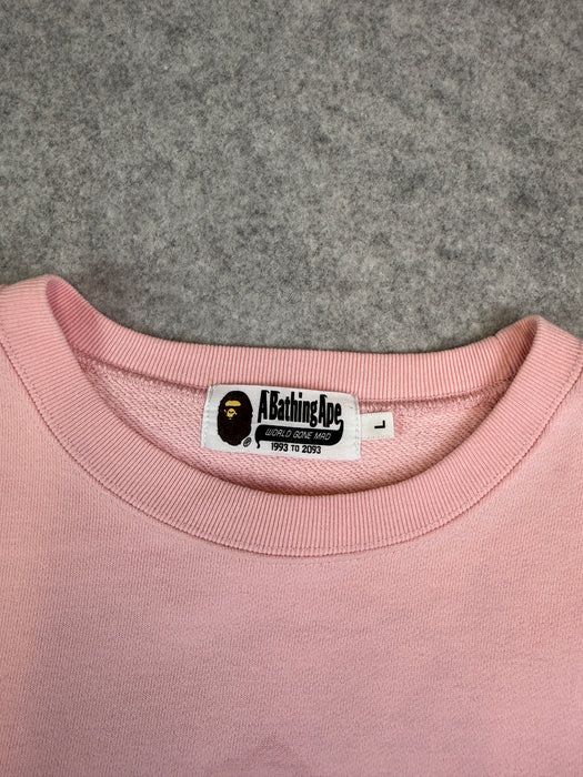 BAPE Crossprint Sweatshirt Pink (USED) | Vitnage Clothing Store Canada