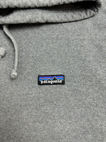 (S) Patagonia Side Print Hoodie Grey