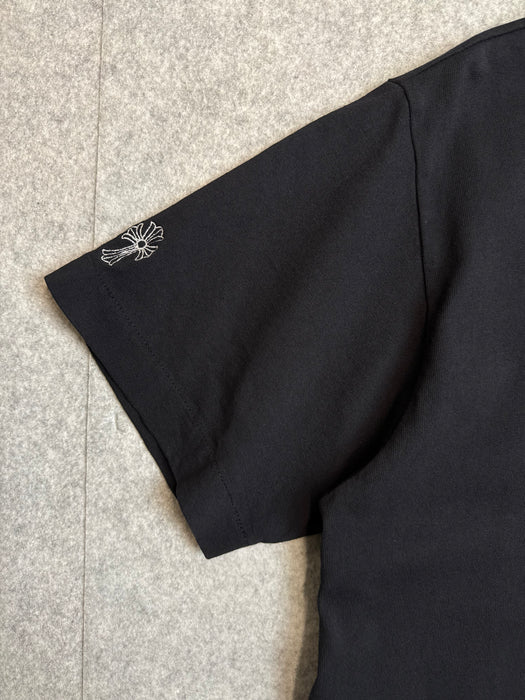 Chrome Hearts Embroidered Vertical Logo Pocket Tee Black | Vitnage Clothing Store Canada
