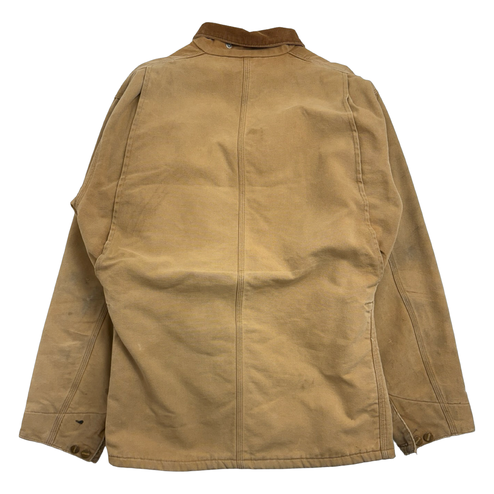 Vintage 90s Carhartt Lined Chore Corporate Work Jacket Tan