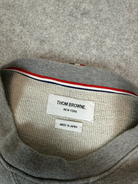 Thom Browne 4-bar Striped Sweatshirt Gray (USED) | Vitnage Clothing Store Canada