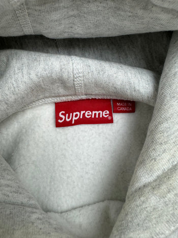 Supreme Micro Logo Hooded Sweatshirt Ash Grey (USED)